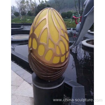 simulation fiberglass light sculpture-egg light sculpture